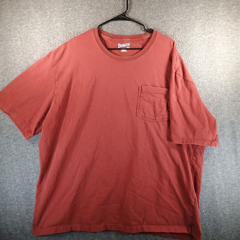 Duluth Trading Co Shirt Mens 2XL Red Long Tail Pocket Relaxed‎ Workwear Outdoor - Picture 2 of 12